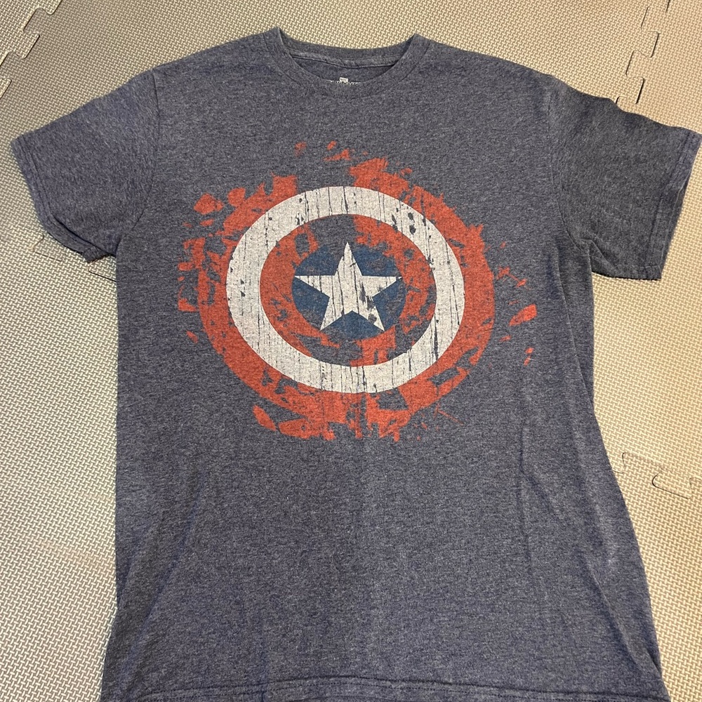 Marvel Captain America Blue and Red T-Shirt